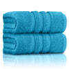 GC GAVENO CAVAILIA 100% Ringspun Cotton Bath Towels, Luxury 550 GSM Zero Twist Towel Sheets, Turquoise, 80x140 Bath Sheet