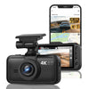 Miofive Dash Cam Front for Car 4K/2160P Dash Camera with 5G WiFi and Bluetooth APP,Built-in GPS 3.0" IPS Screen Dashcam 140? Wide Angle, G-Sensor,
