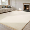 Sour Lemon Rugs Living Room - Grey Area Rugs for Bedroom Faux Rabbit Fur Large Rug,Anti Slip Rug Large Floor Carpet Short Pile Area Rug for Living