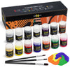 Magicfly Soft Fabric Paint Set of 14 Colours 20ml, Permanent Textile Paints Washable for Clothes Adult and Kid DIY Project, No Heating Need, for