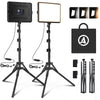 Photography Lighting Kit, Arsoer 2-Pack 12"/25*20CM LED Studio Video Light, 15W Dimmable Camera Light for Video Recording&Stream Selfie&Indoor