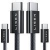 LISEN 240W USBC to USBC Cable [2-Pack 1m+2m] C to C Charger Cable Fast Charge Type C Charger Cable Fast Charging for iPhone 17 16 15 Pro Max, MacBook