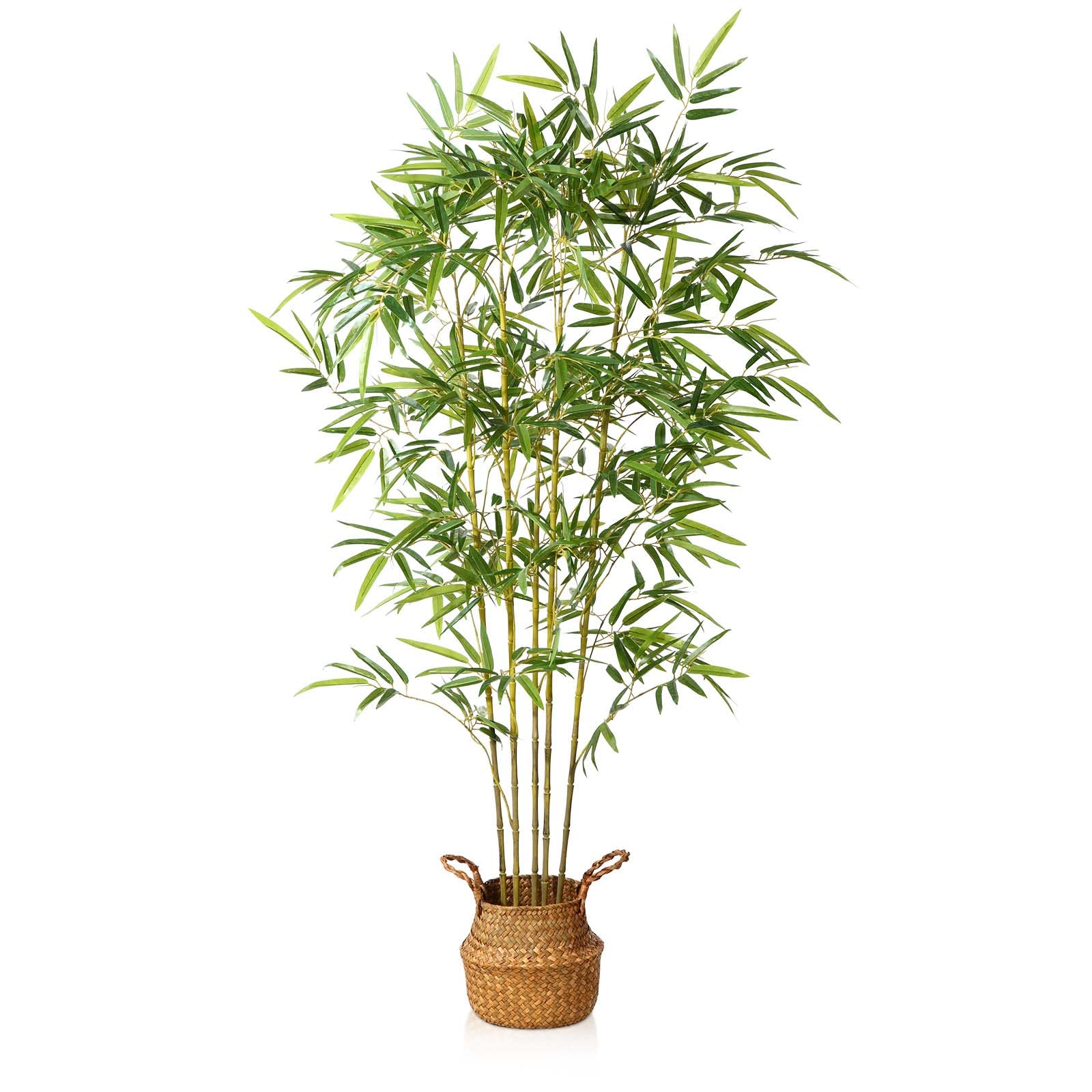 Kazeila Artificial Bamboo Tree Artificial Plants Tall Outdoor 160cm Fake PLants in Pot Large Artificial Plants Indoor for Home Office Garden