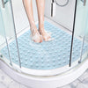 ZOKBOM Corner Shower Mat Non Slip 70x70cm | Large Quadrant Shower Mats for Inside Shower Anti Mould, Corner Rubber Bath Mats with Suction Cups for
