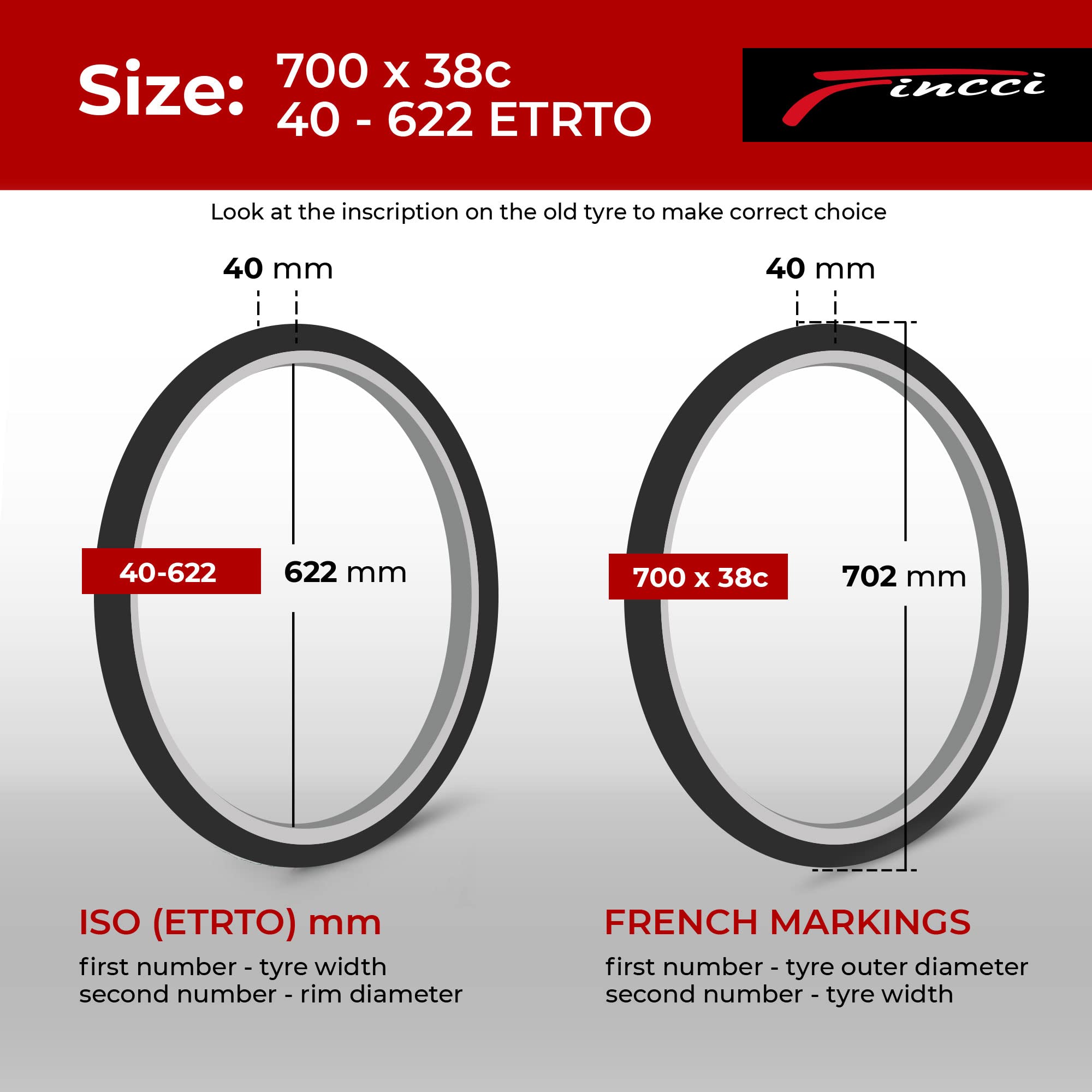 Fincci Pair 700 x 38c 40-622 Foldable Gravel Tyres with 1mm Antipuncture Protection for Electric Road MTB Hybrid Bike Bicycle (Pack of 2)