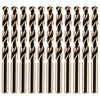 Rennie Tools - Box of 10 x 6mm HSS Gold Cobalt Jobber Drill Bit Set For Stainless Steel, Hard Metals, Aluminium, Cast Iron, Copper. Twist Drill Bit