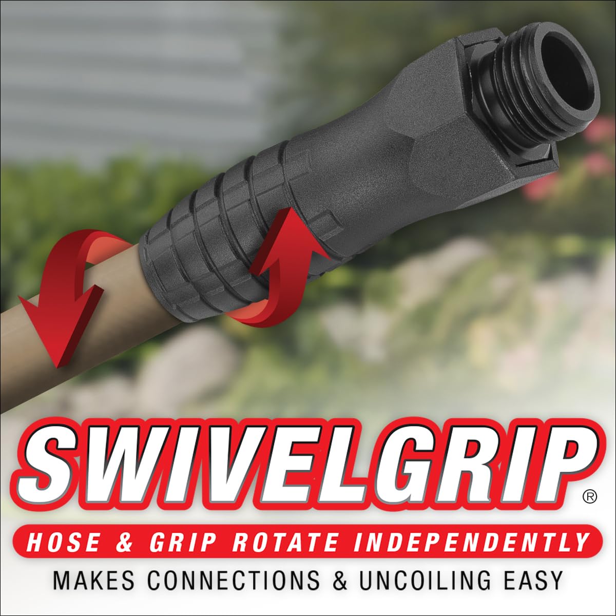 Flexzilla Colors Garden Hose with SwivelGrip, 5/8 in. x 50 ft., Drinking Water Safe, Brown Mulch - HFZC550BRS