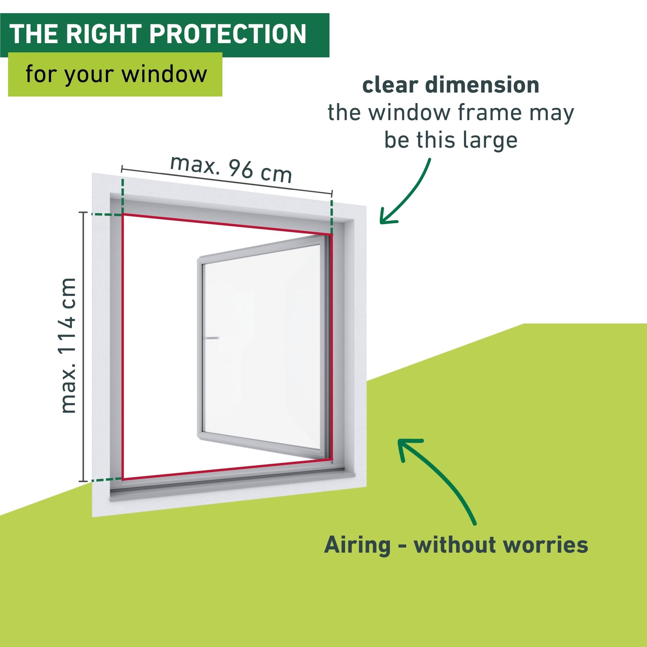 Windhager Insect Screen Tension Frame Window Plus, Fly Screen, Aluminium Frame for Windows, Can Be Shortened, 100 x 120 cm, Anthracite, 04327