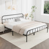 Yocreat Single Metal Bed Frame with Large Storage Space,Black Modern Style Metal Bed Frame,Durable Steel Construction and Easy Assembly?90x190cm?
