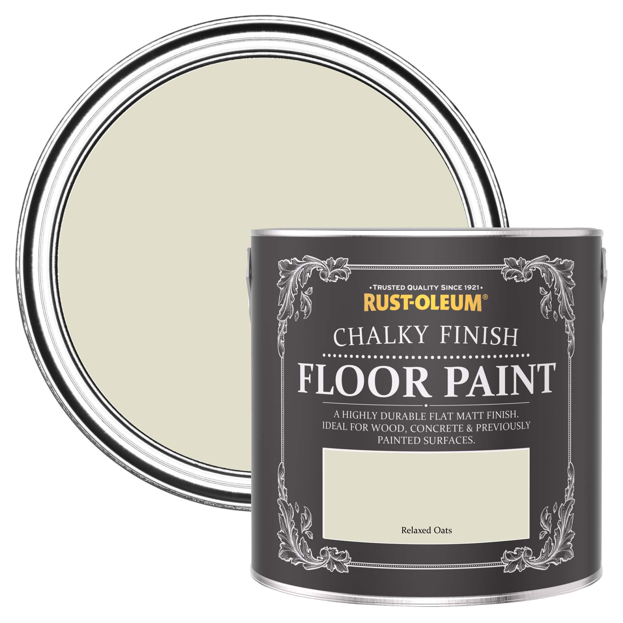 Rust-Oleum Beige Scratch-Proof Floor Paint in Matt Finish - Relaxed Oats 2.5L (SHDRCT918)