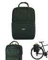 LARKSON Bike Pannier Bag for Bicycles Green - No 6 Bike - 2 in 1 Cycling Backpack & Rear Rack Bag - Cycle Rucksack - Water-Repellent