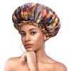 Reusable Shower Cap with Elastic Band - Waterproof Bath Cap for Women, Durable Luxury Shower Hat with Floral Design, Spa & Travel Accessories, 2 Pack
