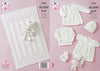 King Cole 5359 Knitting Pattern Baby Coat Jacket Top Hat Bootees Blanket in Comfort DK