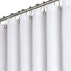 BTTN White Waffle Shower Curtain, Weighted Mould Proof Resistant Fabric Wet room Shower Curtains, Heavy Duty Waterproof Washable Thick Cloth Shower