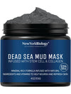 New York Biology Dead Sea Mud Mask for Face, Body | with Stem Cell and Collagen | Spa Quality Pore Refiner for Oily Skin | Natural Skincare for Women,