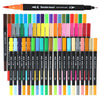 AEDAGA 60 Dual Tip Colouring Pens, Felt Tip Pens for Adult Colouring Books, Brush Markers Art Supplies for Calligraphy Drawing Sketching Journaling
