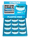 Nuud Plastic Free Chewing Gum | Plant Based | Aspartame Free | Xylitol | Biodegradable | Sugar Free Chewing Gum | 12 Packs of 9 Pieces (Peppermint)