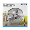 Status Floor Fan | 18 Inch Portable Fan | 3 Speed Adjustable Angle Fan | Chrome | S18CFLOORFAN1PKB