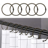 WEKIWGOT 24pcs Metal Shower Curtain Rings, Bronze, Round, Suitable for Bathroom Shower Curtains and Curtains