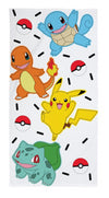 Pokemon Pikachu Schiggy Fandom Glumanda - Beach Towel Bath Towel - 100% Cotton - Dimensions 70 x 140 cm - POK-1049