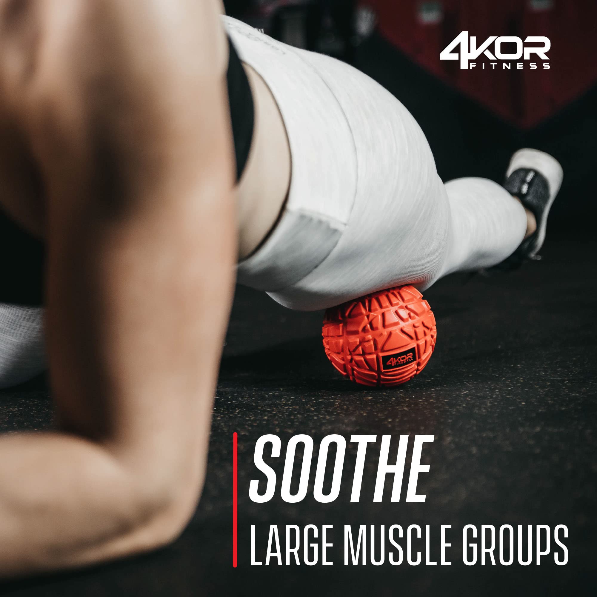 Massage Balls for Deep Tissue Muscle Recovery by 4KOR Fitness, Perfect for Myofascial Release and Trigger Point Therapy (12cm and 8cm 4KOR Fireball