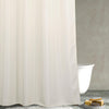 Ivory Waffle Shower Curtain: Heavy Duty Textured Fabric Shower Curtain for Bathroom - Water Repellent Washable Thick Polyester Cloth Bath Curtain -