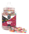 Mr Beez Sweets | 40th Birthday Gift | Fizzy Mix | Choice of Classic Retro Sweets Available | 24x14cm | 1700 Grams, Large Jar