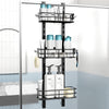Nieifi Over The Shower Door Caddy Pantry Organizer Rack with Reliable Hooks, Sturdy Rust Proof Hanging Shower Organizer Shelf Basket Storage Rack,