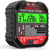 Socket Tester RCD Plug Outlet Tester UK, Electrical Receptacle Detector with LCD Display, 90-250V Power Socket Automatic Electric Circuit Polarity