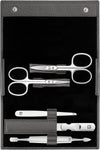 ZWILLING Manicure Set (5 Pieces, Nail Care and Pedicure with Genuine Leather Case with Nail Scissors and Cuticle Scissors), Polished Stainless Steel,