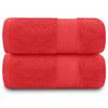 GC GAVENO CAVAILIA Fade Resistant Bathroom Set, 700 GSM Premium Quality Extra Absorbent 100% Cotton, Egyptian, Wine, 2PK Bath Towel