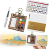 5 PCS Pocket Artist Watercolour Travel Set - 8 Grids Travel Watercolour Paint Set Portable, Mini Watercolour Paint Set Travel, Painting Set with