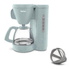 Tefal Morning Filter Coffee Maker - Eucalyptus, 1.25L Capacity, Permanent Reusable Filter, Drip-Stop System, Keep-Warm Function, Easy Fill Water Tank,