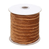 Copper Velvet Ribbon - 3/8 Inch Wide, 50 Yards Long, Brown Velvet for Gift Wrapping, Crafts, Hair Bows, Weddings & Parties