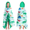 Dinosaur Beach Towels for Boys Hooded Beach Towels for Ages 4-8 ,Dino Kids Hooded Bath Towels Wrap for Toddler Teen Boy 30x50 inch Quick Dry Green