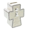 juliana silverplated & cream epoxy cross money box boy