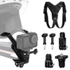 K&F CONCEPT Motorcycle Helmet Chin Mount Strap Compatible with GoPro Hero 13, 12, 11, Insta 360 X5, ONE X3, DJI OSMO Action 5 Pro, Non-Slip Silicone,