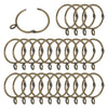 PATIKIL 1.5 Inch Inner Dia Curtain Rod Rings with Eyelets, 25 Pcs Metal Drapery Ring for Curtain Rods Hoop Pins, Bronze