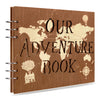 Creawoo Wooden Our Adventure Book Scrapbook Photo Album, DIY Handmade Movie Up Travel Photo Album for Couples, Memory Photo Scrapbook for Anniversary,