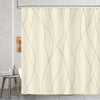 COZZSNUGE Modern Stripes Shower Curtain, Grey and Yellow Striped Bathroom Curtain 183 x 183 cm, Water Repellent Mildew Resistant Polyester with 12
