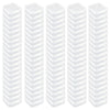 Goodma 100 Pieces Square Empty Mini Clear Plastic Organizer Storage Box Containers with Hinged Lids for Small Items and Other Craft Projects (65 x 65