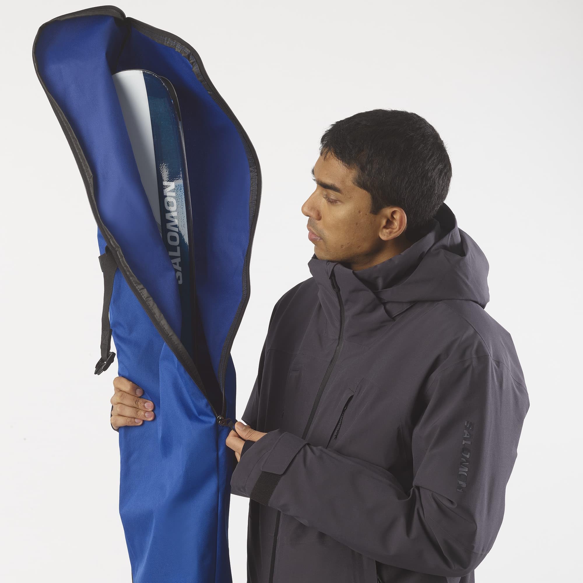 Salomon Original 1 Pair 160-210 Unisex Ski bag, Adjustable design, Easy storage, and Durable performance, Blue, One Size