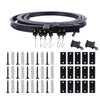 KJLEEN Ceiling Curtain Track 5M/16.4Ft Flexible Ceiling Curtain Track and Fittings Bendable Heavy Duty Curtain Rail for Bay Window Caravan Shower