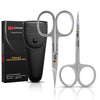 SK STAHLWAREN Scissors Set I 2-Piece I Cuticle Scissors Fine Curved 9.5 cm & Curved Nail Scissors 9 cm I Premium Rustproof Stainless Steel I Suitable