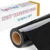 Lya Vinyl 15FT Heat Transfer Vinyl, Black Iron on Vinyl Roll for Cricut, Silhouette Cameo, Black HTV Vinyl for DIY Fabric, Clothes, Bags, and Other