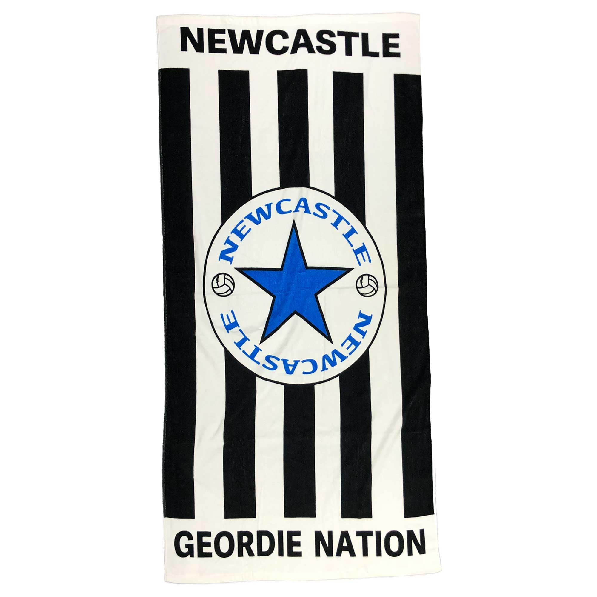 Beyond Happy Newcastle Giant Geordie Beach & Bath Towel, 100% Cotton & 150cm X 75cm, Newcastle Toon Holiday Beach Towel, Big Bath Towel for Newcastle