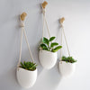 Kazai.? | Porcelain Wall Vases | 3 Piece Set | Including Wooden Hooks | Matte White