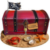 infinimo Treasure Chest - Children's Birthday Treasure Chest - Pirate chest - Gift Box Lockable with Lid and Lock with Key - 30x20x15cm Large