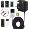 Xzgm Video Doorbell Power Adapter, 24V 500MA Doorbell Transformer,for Most Versions of Ring Doorbell and Thermostat (10M extension cable Black)