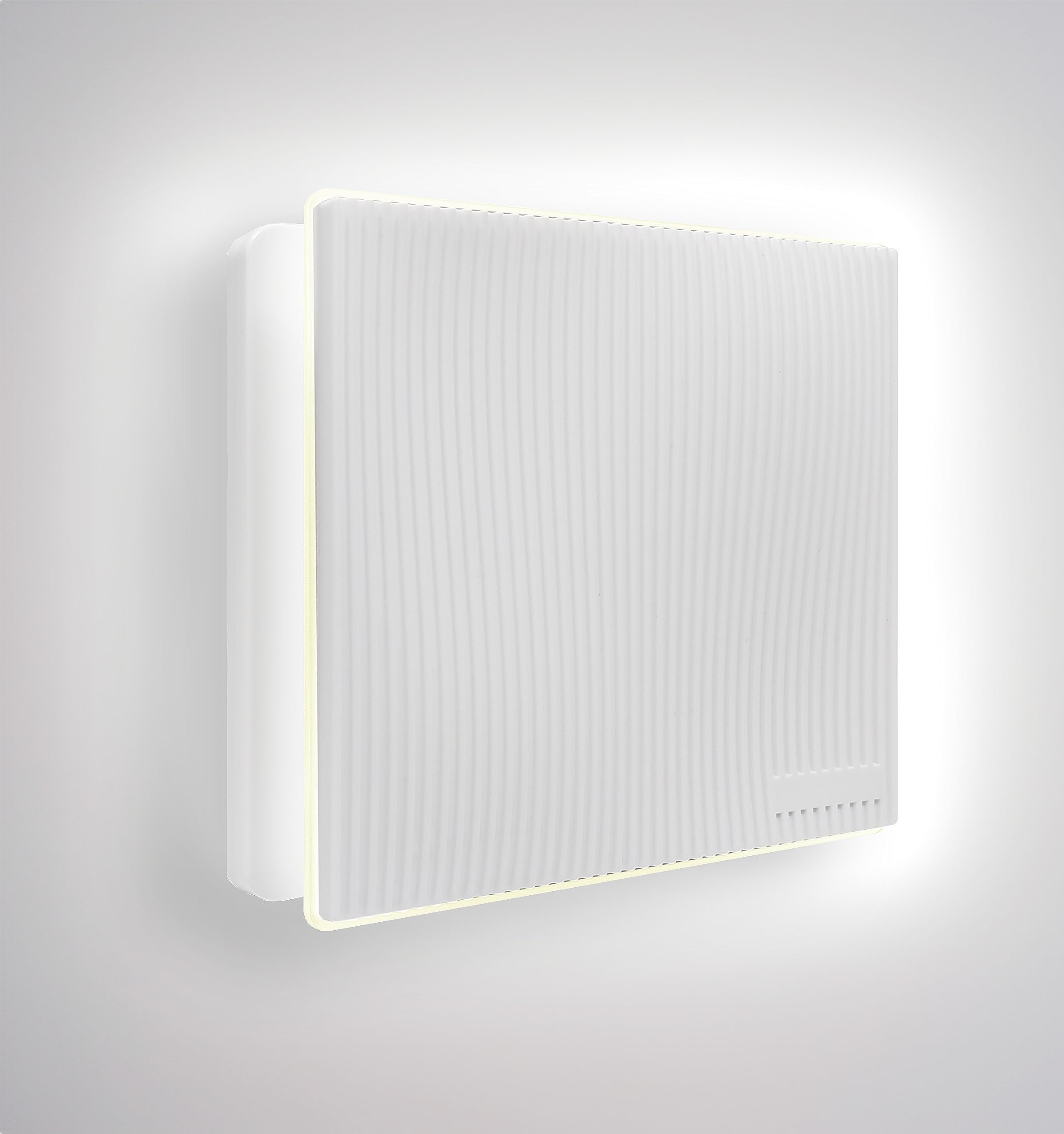 CubeTECH CTQF100t Smart LED 4" Inch Bathroom Extractor Fan w/Timer Overrun Delay. White Grooved High Airflow Silent Bathroom Fan - Toilet Ventilation